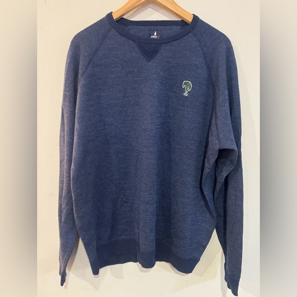 Johnnie-O Merino Wool Crewneck Sweater Blue Pullover Men’s XL - Picture 3 of 6